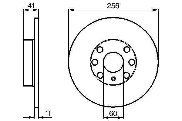 BOSCH 0 986 478 880 Bremsscheiben Ø 256mm für Vorderachse