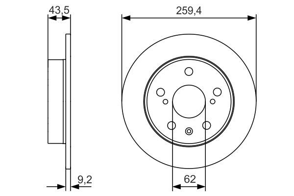 BOSCH 0 986 479 C44 Bremsscheiben Ø 2594mm für Hinterachse