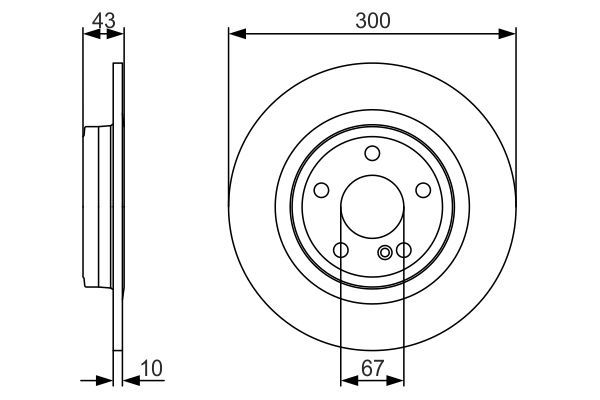 BOSCH 0 986 479 A38 Bremsscheiben Ø 300mm für Hinterachse