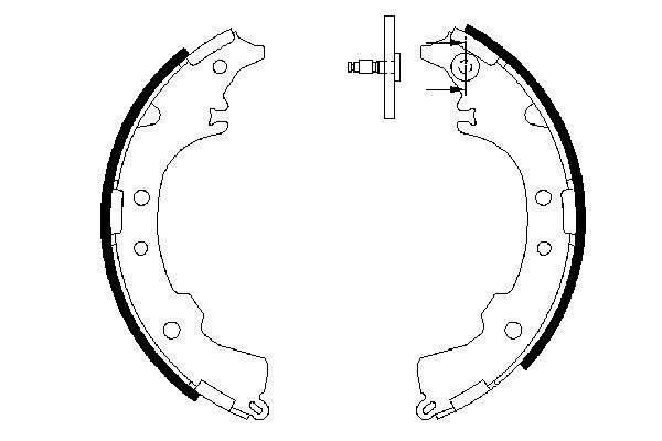 BOSCH 0 986 487 588 Bremsbackensatz