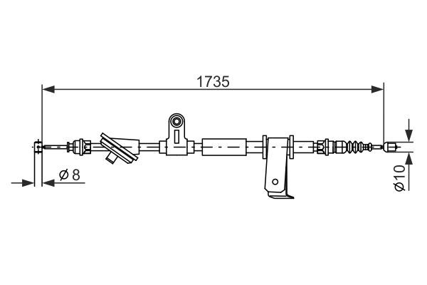 BOSCH 1 987 477 112 Seilzug Feststellbremse