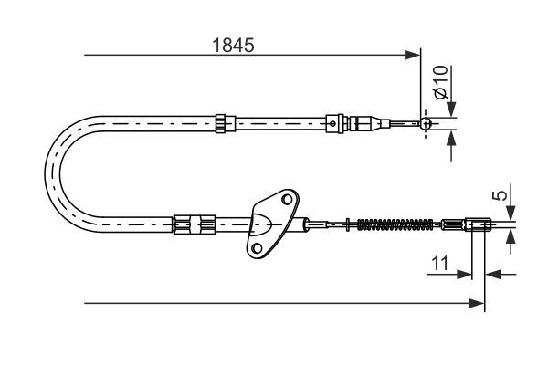 BOSCH 1 987 477 119 Seilzug Feststellbremse