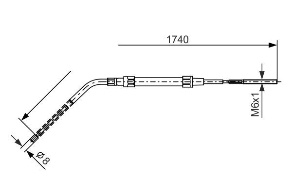 BOSCH 1 987 477 689 Seilzug Feststellbremse