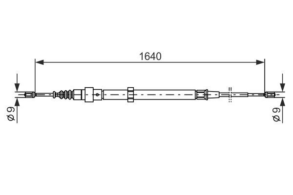 BOSCH 1 987 477 807 Seilzug Feststellbremse