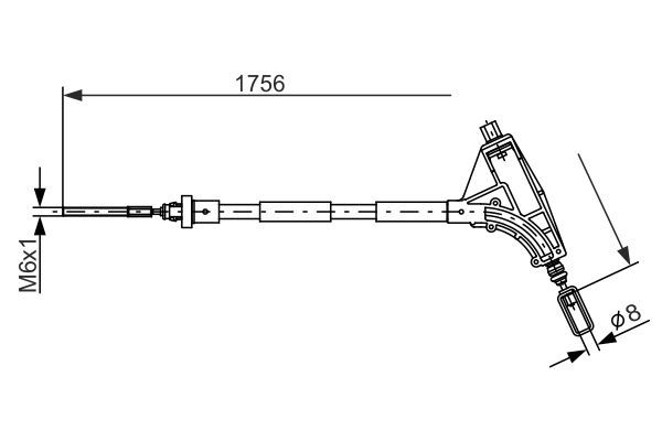 BOSCH 1 987 477 870 Seilzug Feststellbremse