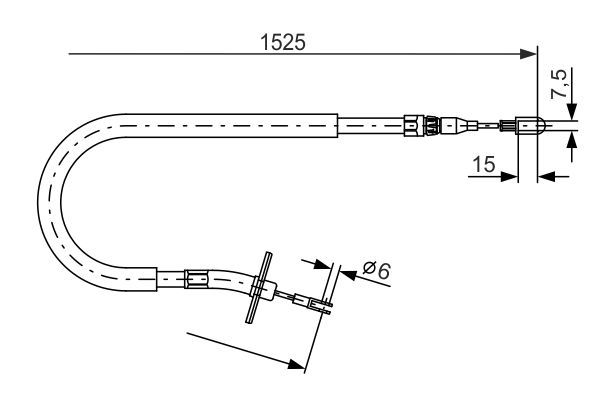 BOSCH 1 987 477 858 Seilzug Feststellbremse