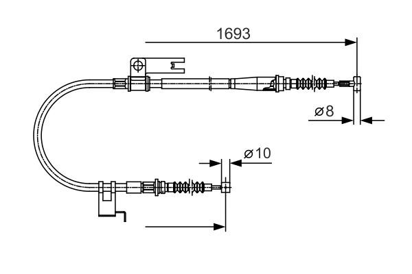 BOSCH 1 987 477 917 Seilzug Feststellbremse