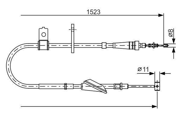 BOSCH 1 987 482 092 Seilzug Feststellbremse