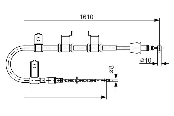 BOSCH 1 987 482 070 Seilzug Feststellbremse