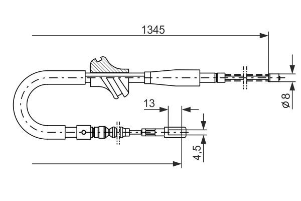 BOSCH 1 987 482 101 Seilzug Feststellbremse