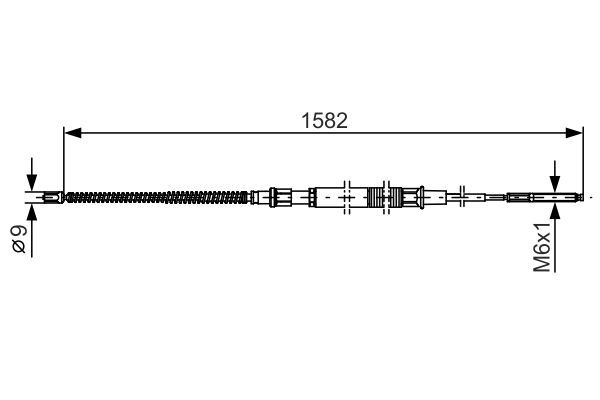 BOSCH 1 987 482 124 Seilzug Feststellbremse