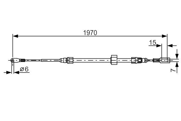 BOSCH 1 987 482 131 Seilzug Feststellbremse