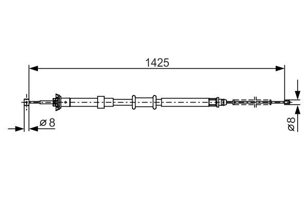 BOSCH 1 987 482 200 Seilzug Feststellbremse