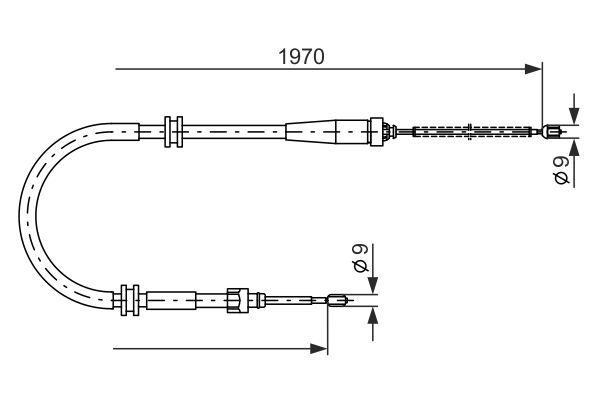 BOSCH 1 987 482 253 Seilzug Feststellbremse