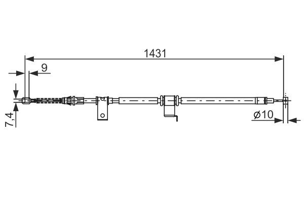 BOSCH 1 987 482 293 Seilzug Feststellbremse