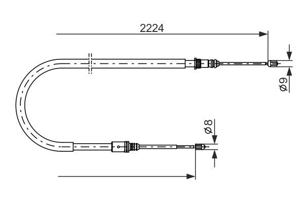 BOSCH 1 987 482 303 Seilzug Feststellbremse