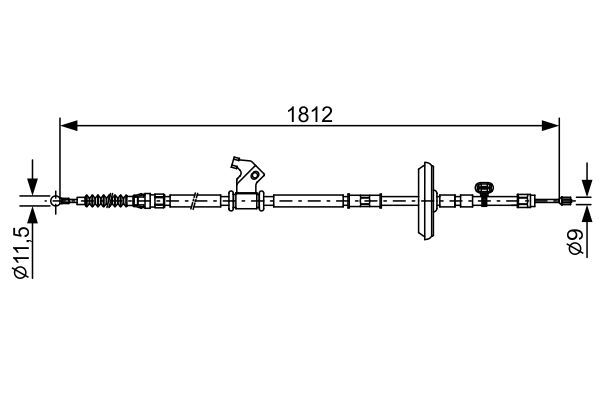 BOSCH 1 987 482 503 Seilzug Feststellbremse