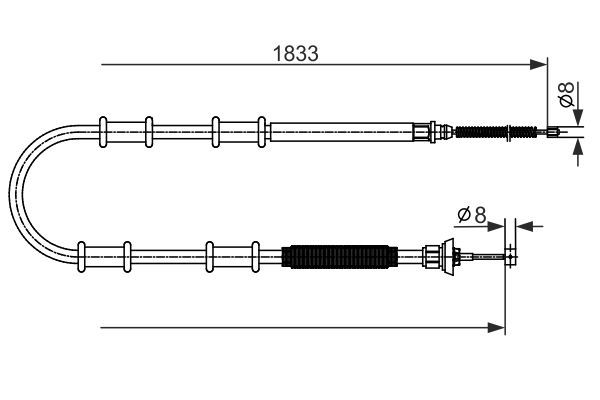 BOSCH 1 987 482 593 Seilzug Feststellbremse