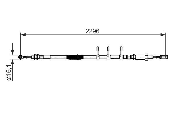 BOSCH 1 987 482 595 Seilzug Feststellbremse