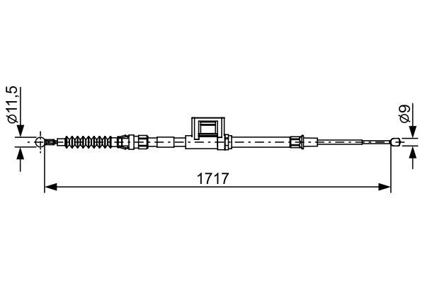 BOSCH 1 987 482 644 Seilzug Feststellbremse