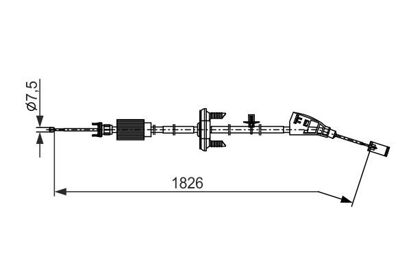 BOSCH 1 987 482 795 Seilzug Feststellbremse