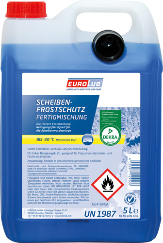 EUROLUB 10012450 Scheibenfrostschutz -20° 5L