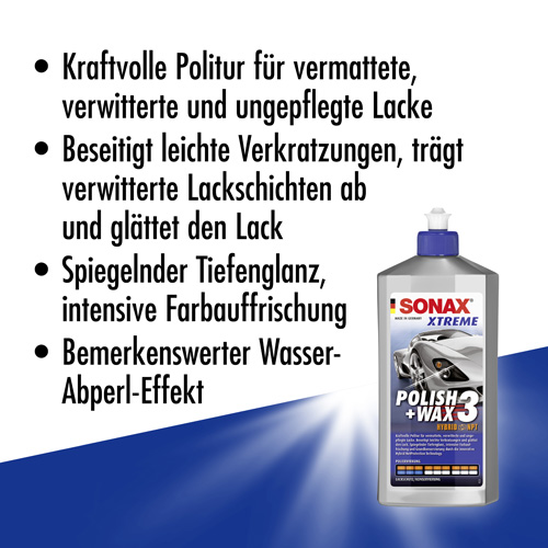 SONAX 02022000 XTREME Polish + Wax 3 500ml